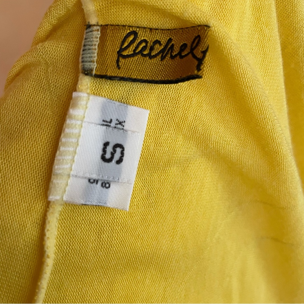 Vintage Rachel Palley Crane Skirt in Bright Yellow - Picture 5 of 5